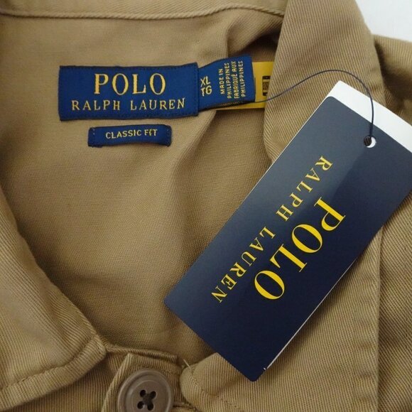 Polo Ralph Lauren Chore Jacket Men's Size XL Brown Shacket Overshirt Twill - Picture 7 of 10